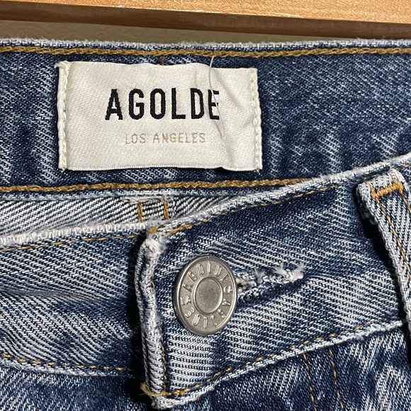 Agolde 90’s Crop Mid Rise Straight in Hooked - Picture 8 of 11
